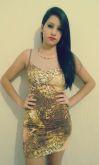 Vestido com detalhe em tela, estampa animal print